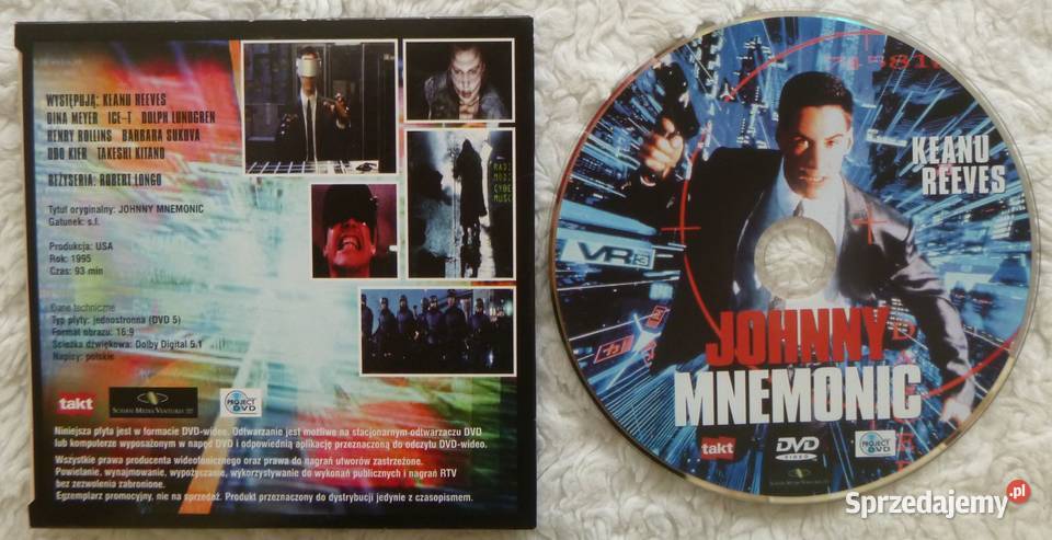 Film DVD Johnny Mnemonic Warszawa