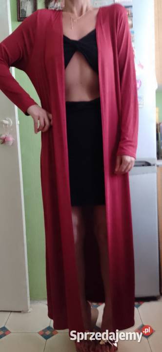 463XL ASOS Design Długa bordowa narzutka z Rozmiar 46 Kraków