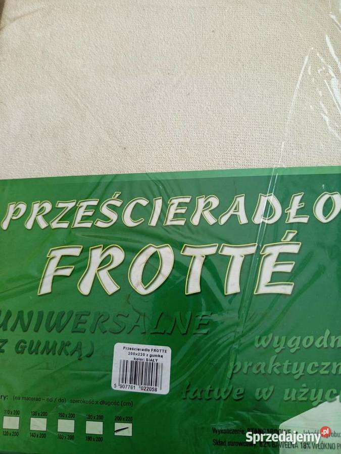 prześcieradło frotte 200x 220 Warszawa sprzedam