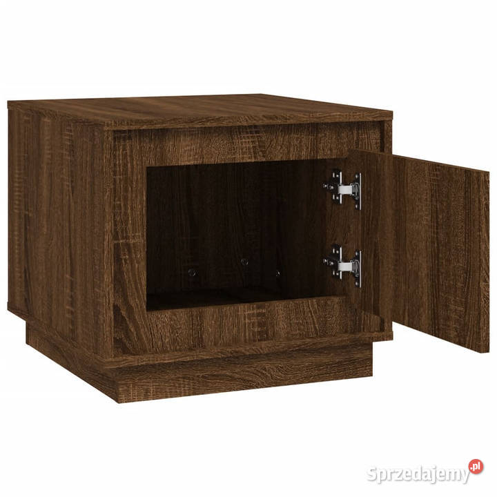 Stolik kawowy brązowy dąb 51x50x44 materiał Warszawa