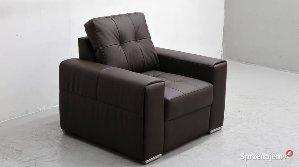 FOTEL SKÓRA naturalna 1006 brązowa skóra Madras Poznań