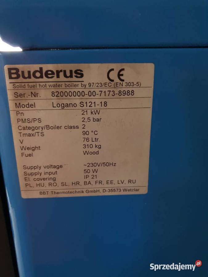Kocioł grzewczy zgazowujący drewno Buderus pomorskie Starogard Gdański