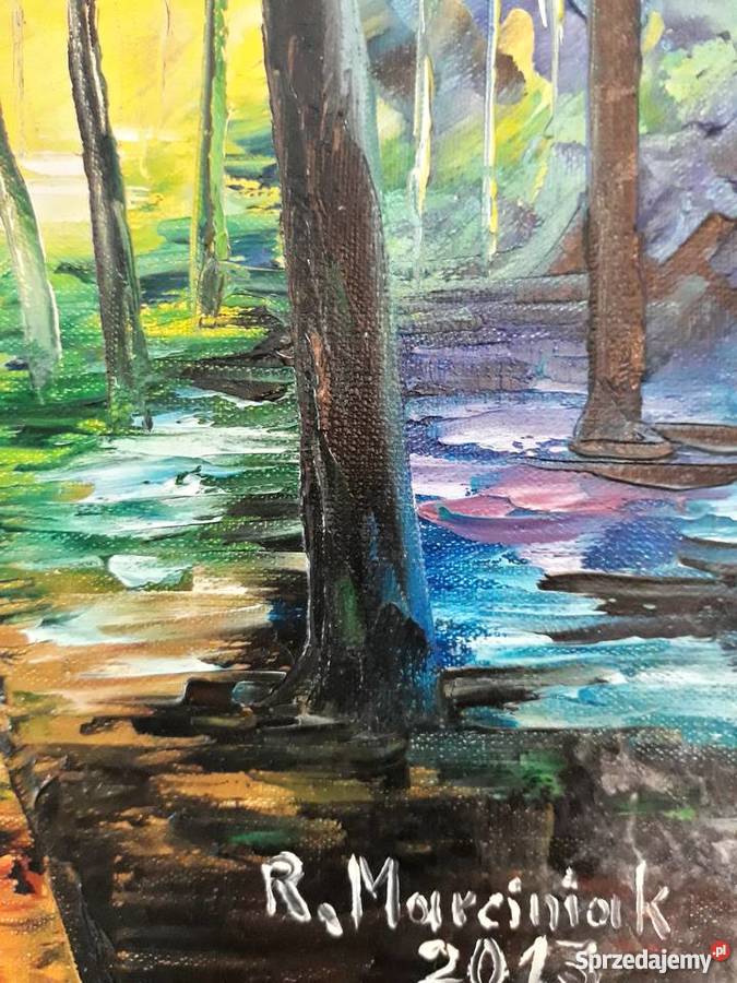 RMarciniak Spacerujący relaksowicze olej na Warszawa