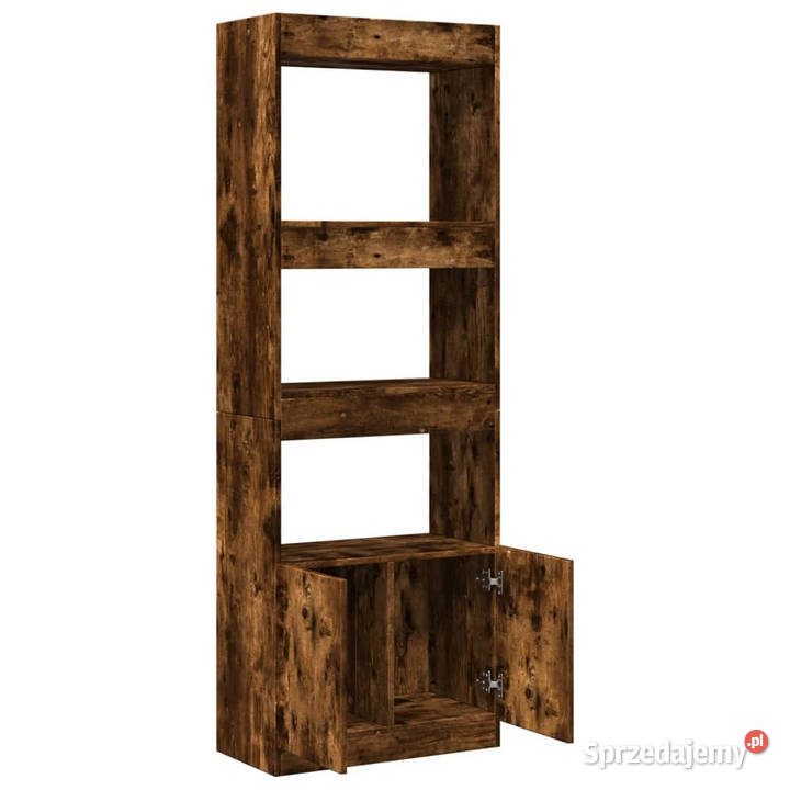 Regał przydymiony dąb 63x33x180 materiał Warszawa