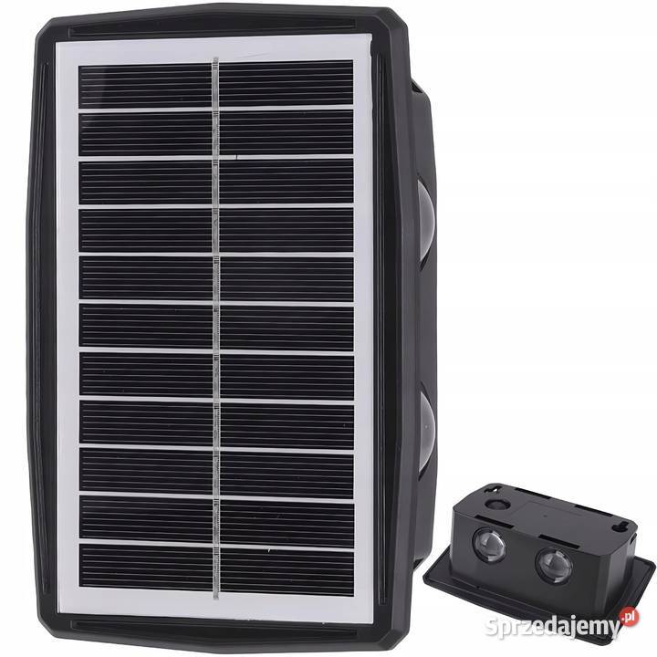 2x Lampa Solarna LED RGB Kolor Góra Dół Czujnik