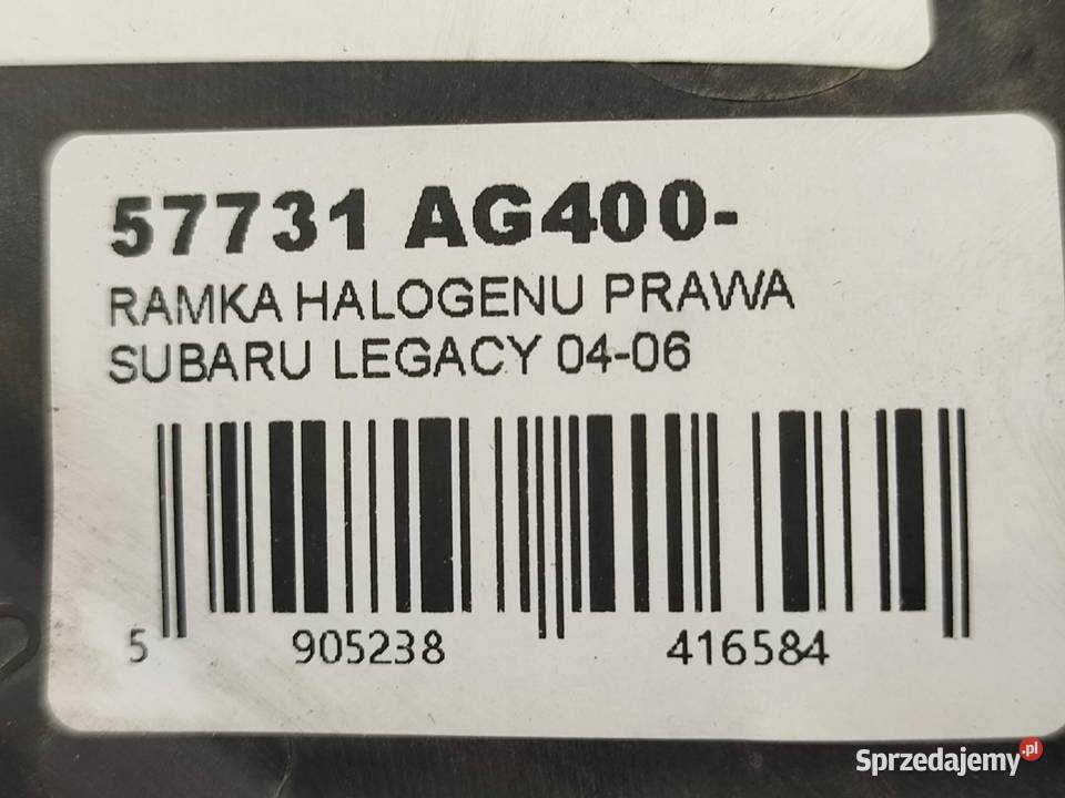 RAMKA HALOGENU PRAWA SUBARU LEGACY 20042006 ORYG
