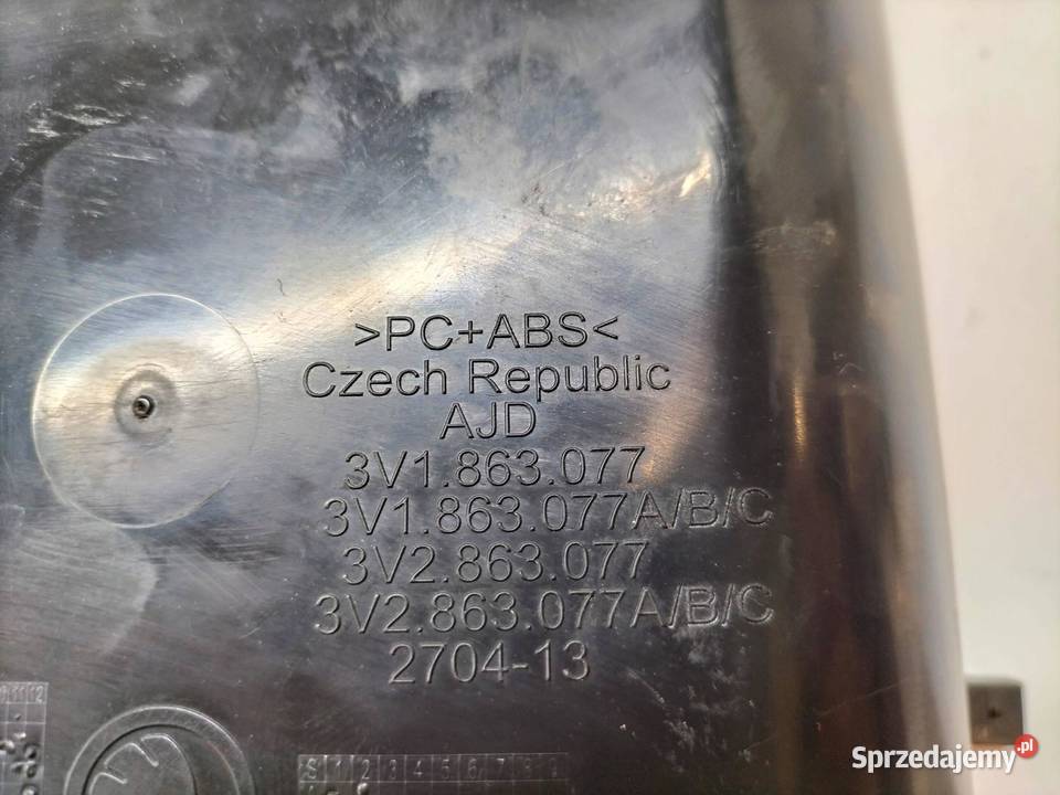 POPIELNICZKA TUNELU ŚRODKOWEGO 3V1863077 Skoda Rok produkcji 2019