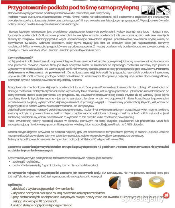 Taśma antyposlizgowa z paskiem fluorescencyjnym Wiązów