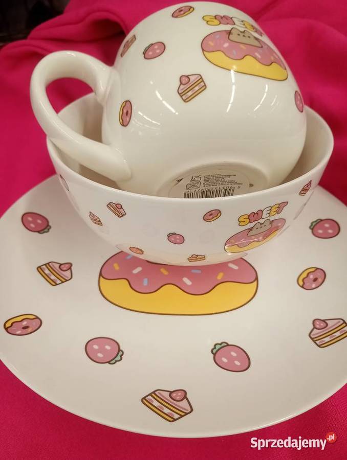 Zestaw naczyń pusheen talerz miska kubek Tarnowskie Góry sprzedam
