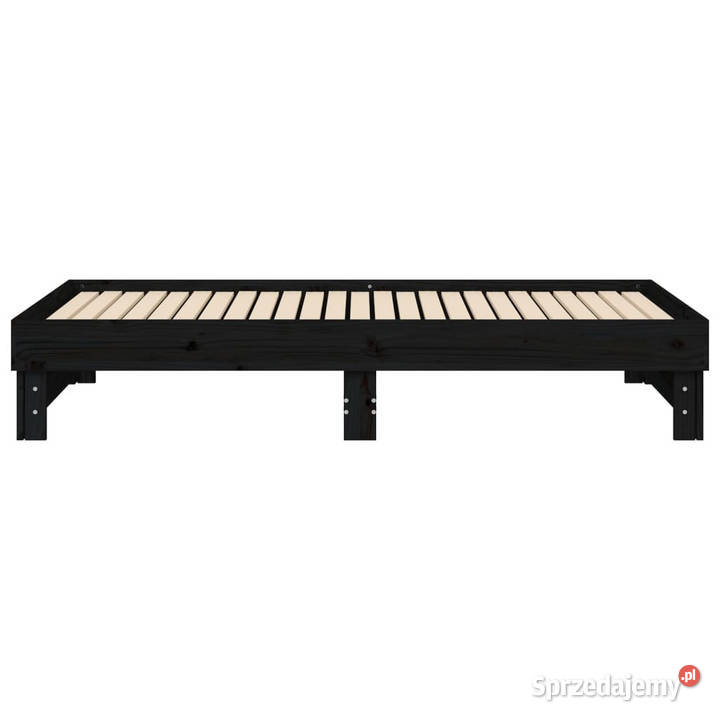 Łóżko rozsuwane czarne 2x90x190 lite drewno Warszawa