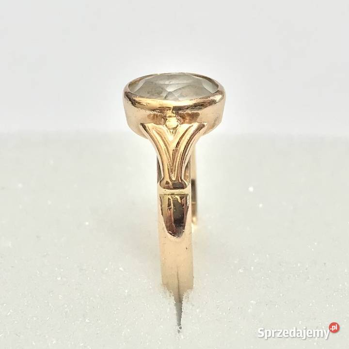 Złoty PIERŚCIONEK 14K cudowny KAMIEŃ KRÓLEWNY Zegarki i Biżuteria mazowieckie Warszawa