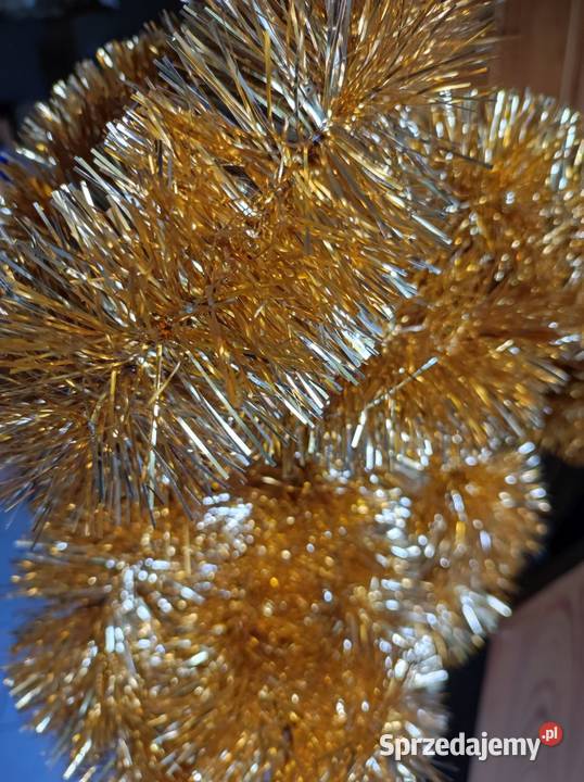 złoty długi łańcuch choinkowy na choinkę XXL świętokrzyskie Kielce