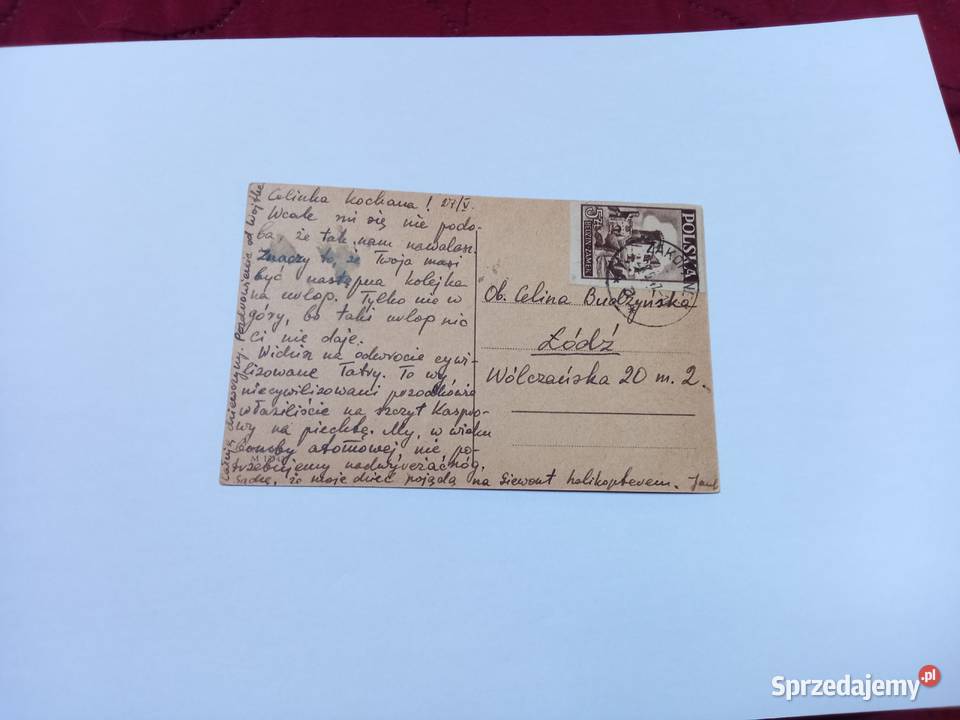 Stara widokówka Zakopane wagonik kolejki Świdnica sprzedam