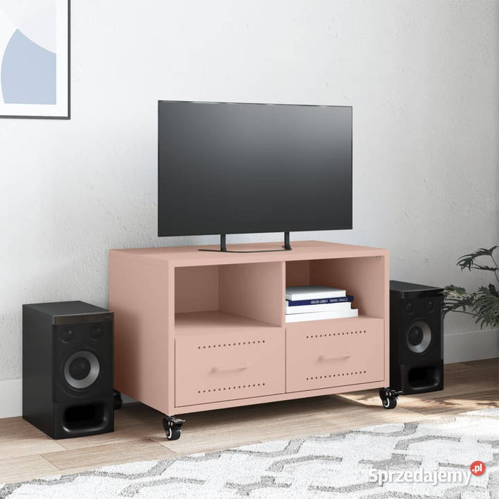 Szafka RTV różowa 68x39x435 stal WM846699 Warszawa