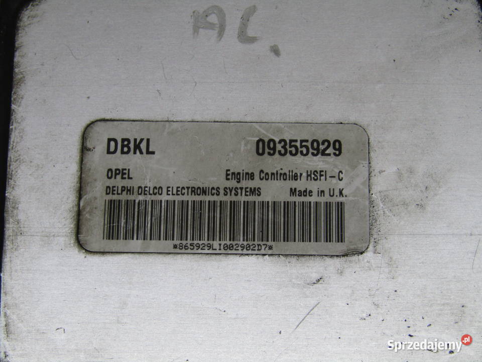 STEROWNIK SILNIKA OPEL ASTRA G ZAFIRA A 16 16V Mysłaków