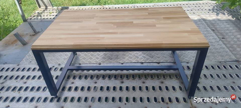 Sprzedam stolik kawowy loft blat buk profil Radom