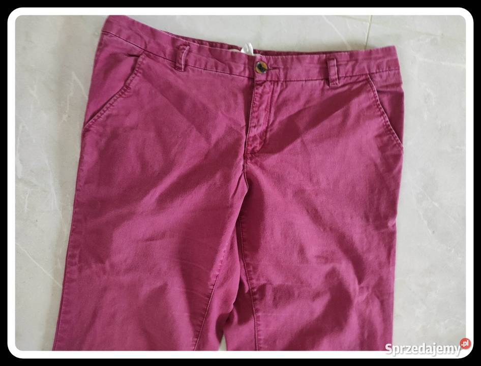 Spodnie damskie HM ciekawy kolor 42 XL bawełna Płock