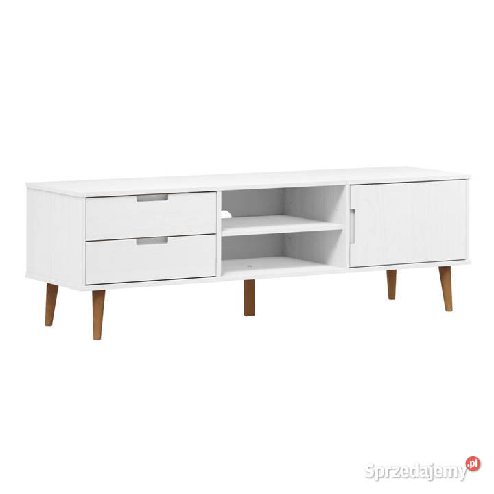 Szafka TV MOLDE biała 158x40x49 lite drewno mazowieckie Warszawa sprzedam