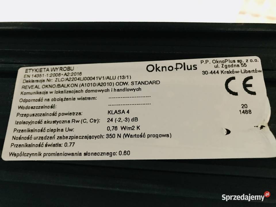 Drzwi okno aluminiowe zewnętrzne szklane nowe Drzwi zewnętrzne małopolskie Kraków
