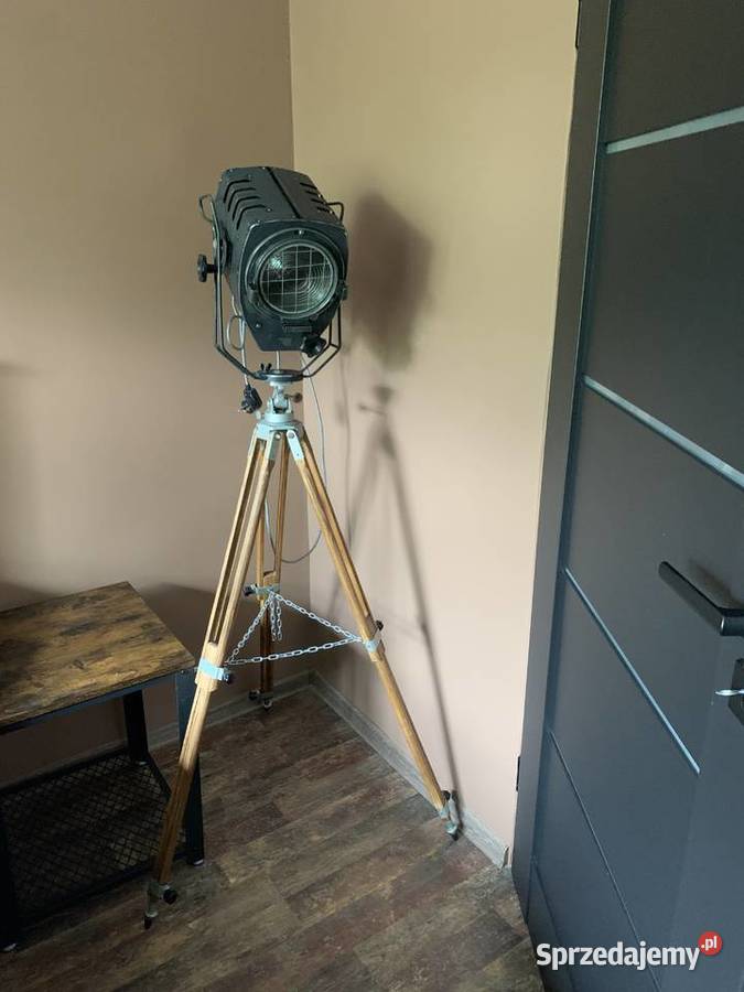 Lampa loft podłogowa lata 70 teatralna Poznań