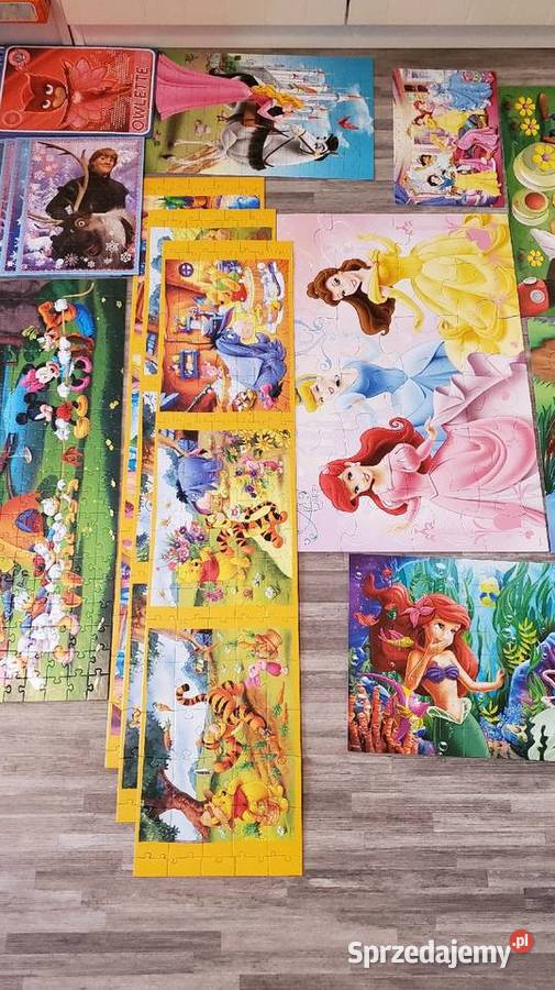 Duża kolekcja puzzli dzieci Trefl Disney i inne świętokrzyskie Kielce