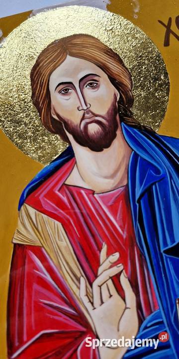Ikona Jezus Pantokrator wykonana ręcznie na Nowy Sącz