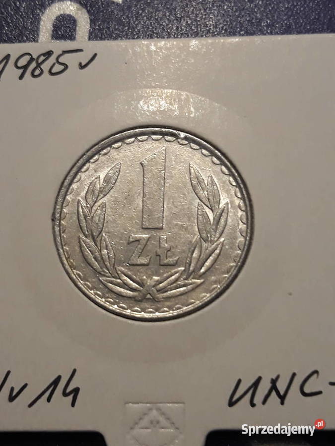 1 złoty 1985 r 14 około mennicza wielkopolskie Konin