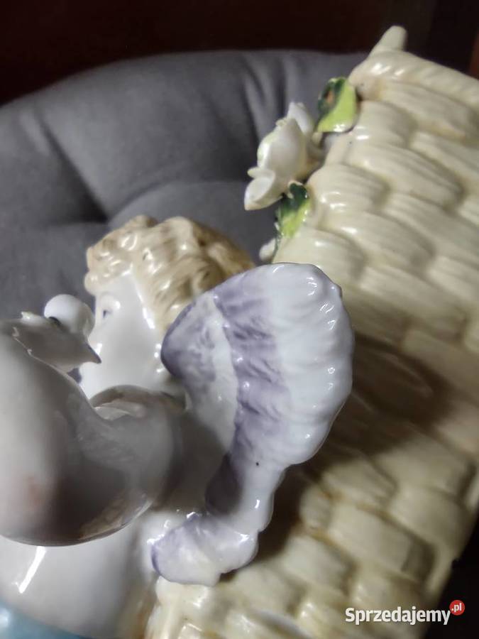 Stara porcelana Miśnia wazonik amorek Poznań