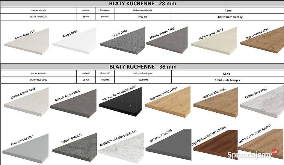 Zestaw mebli kuchennych 260 biały mat z frezem śląskie Katowice