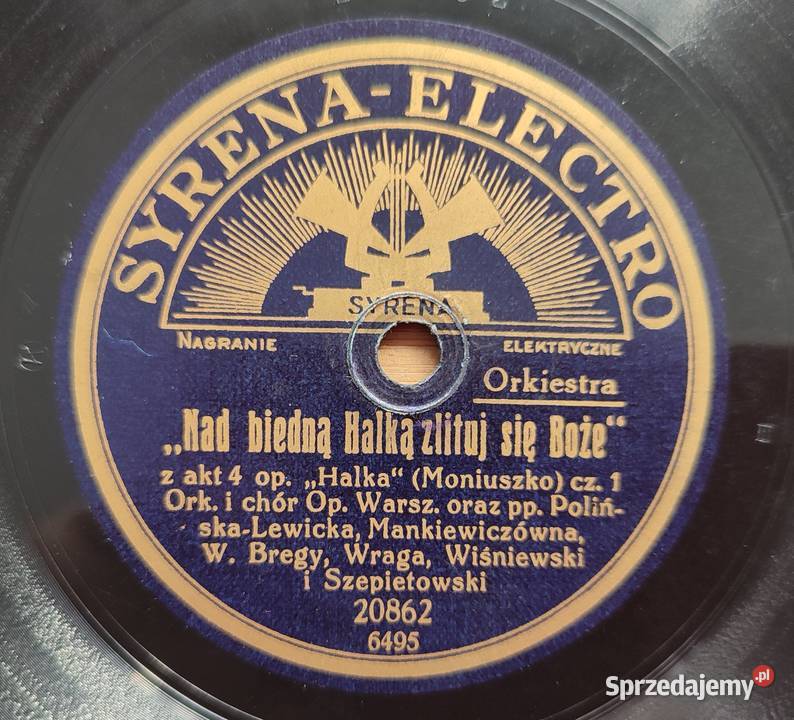 Płyta szelakowa Syrena Electro Tola Warszawa