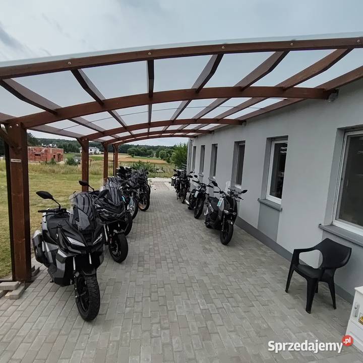 Zadaszenie tarasu drewno BSH poliwęglan