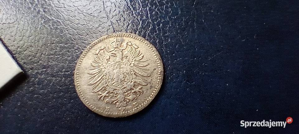 Stare monety 20 fenig 1876 E Niemcy srebro podkarpackie Lesko