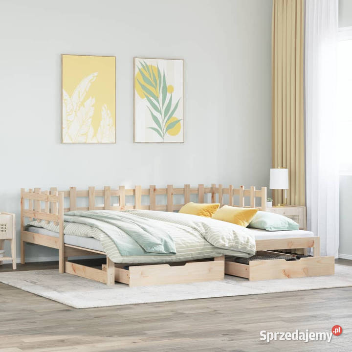 Sofa rozsuwana z szufladami bez materaca 90x200 Warszawa