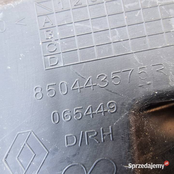 RENAULT CLIO V 5 ŚLIZG ZDERZAKA PRAWY TYŁ osobowe Karoseria Bieleń