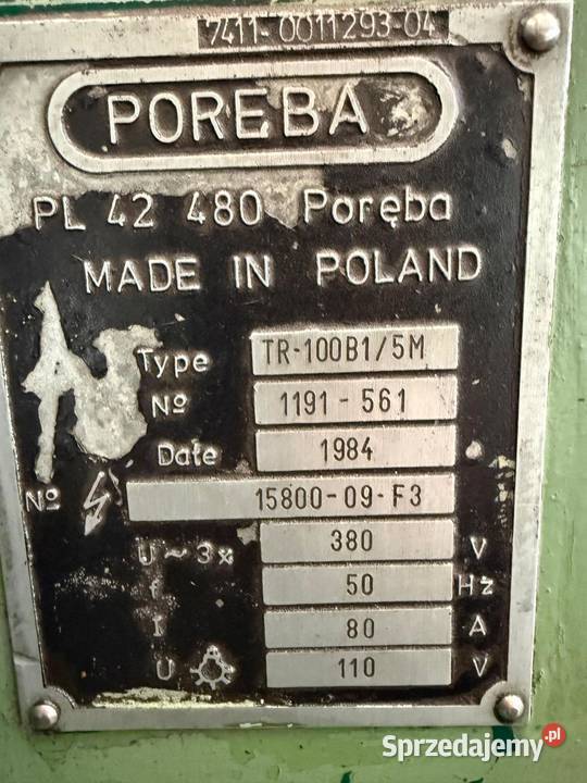 Tokarka Poręba TR 100B1 5000