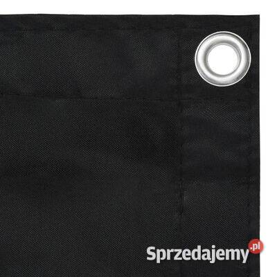 vidaXL Parawan balkonowy czarny 90x500 tkanina Warszawa