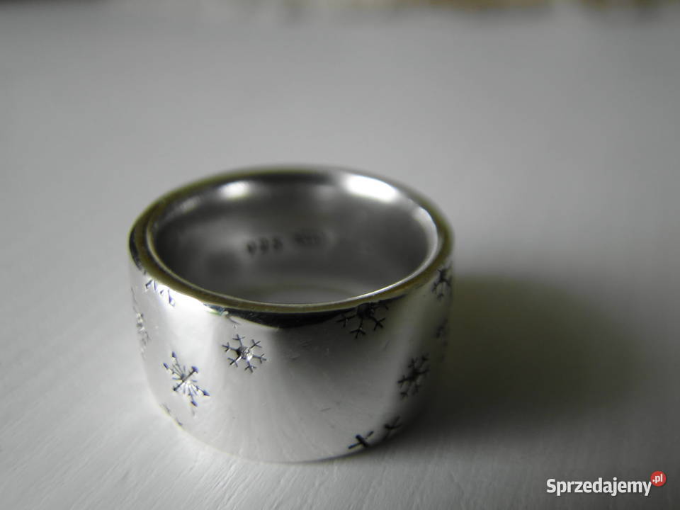 Masywna 1647 gram obrączkapierścionek srebro 925 mazowieckie Warszawa