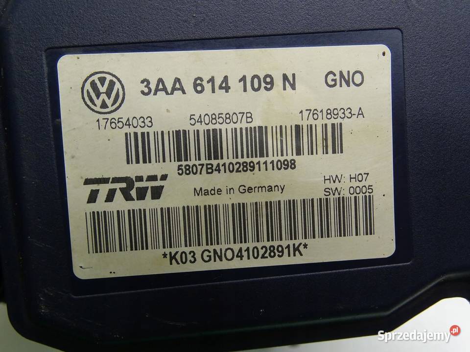 POMPA HAMULCOWA ABS 3AA614109N 20 TDI VW PASSAT małopolskie sprzedam