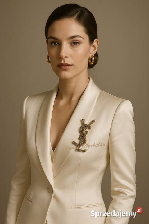 Broszka YSL Yves Saint Laurent stare złoto 7 Biżuteria Kraków