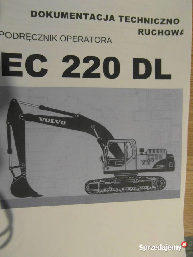 dtr instrukcja obsługi koparka volvo ec220 DL Szczecin