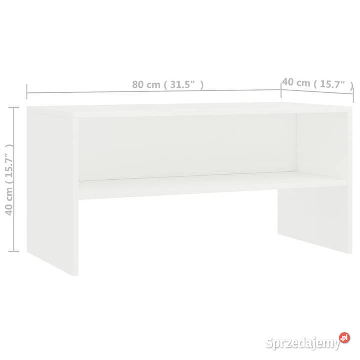 Szafka pod TV biała 80x40x40 materiał Warszawa