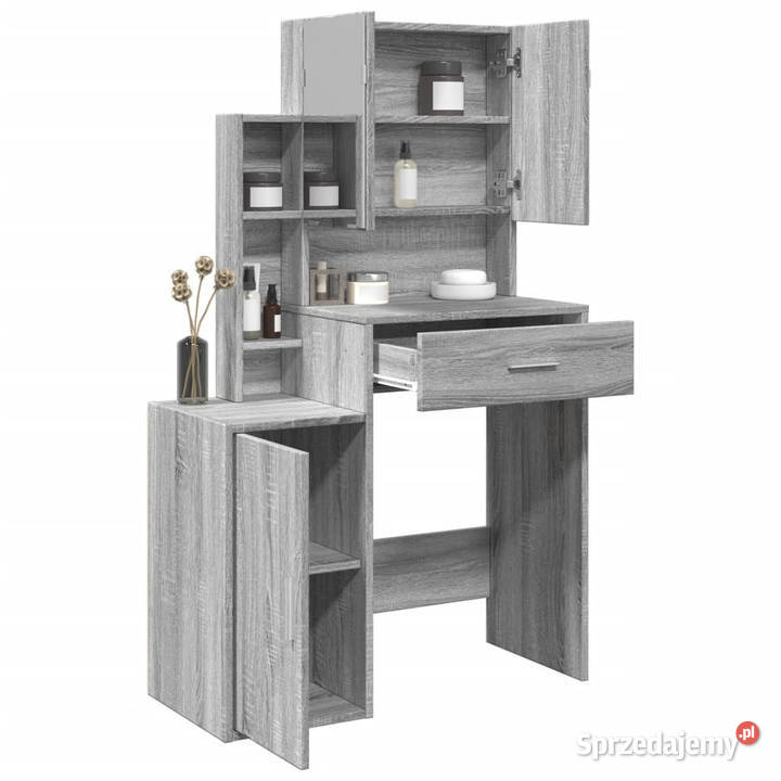 Toaletka z szafką szary dąb sonoma 80x35x132 Warszawa