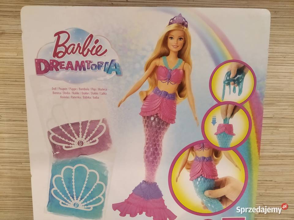 NAJTANIEJ Barbie Syrenka Brokatowy Slime