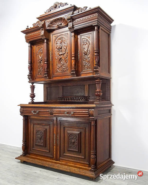Antyk Dębowy KREDENS drewniany kredens Kalisz