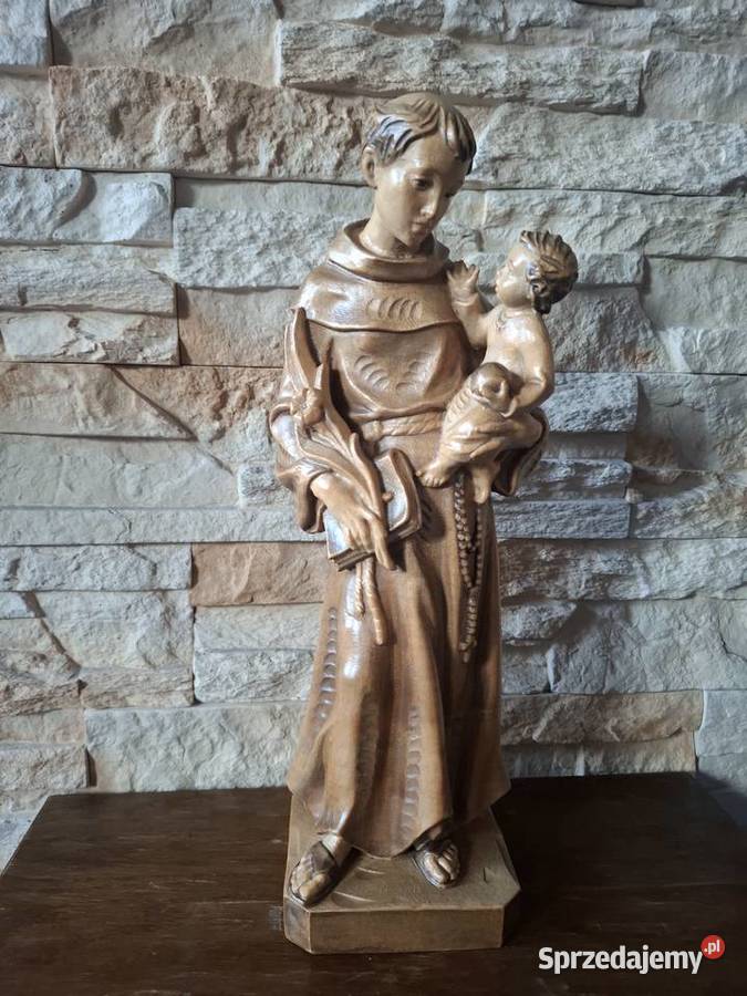 Rzeźba z drewna ŚwAntoni Patron Zagubionych i Lubień