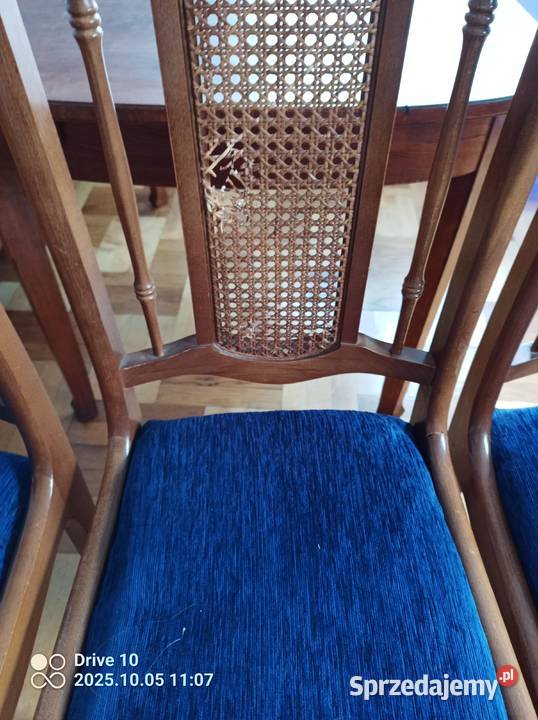 Stół okragły rozkładany z 4 krzesłami lubelskie Lublin