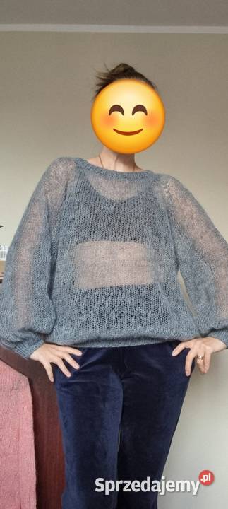 Moherowy sweter pajęczyna śląskie Ruda Śląska