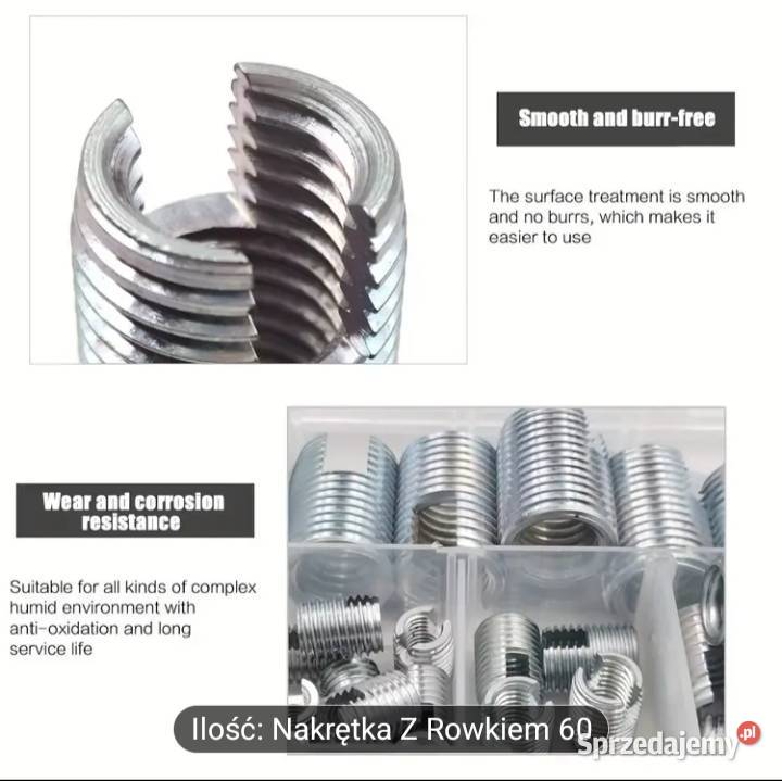 Tulejki do naprawy gwintu