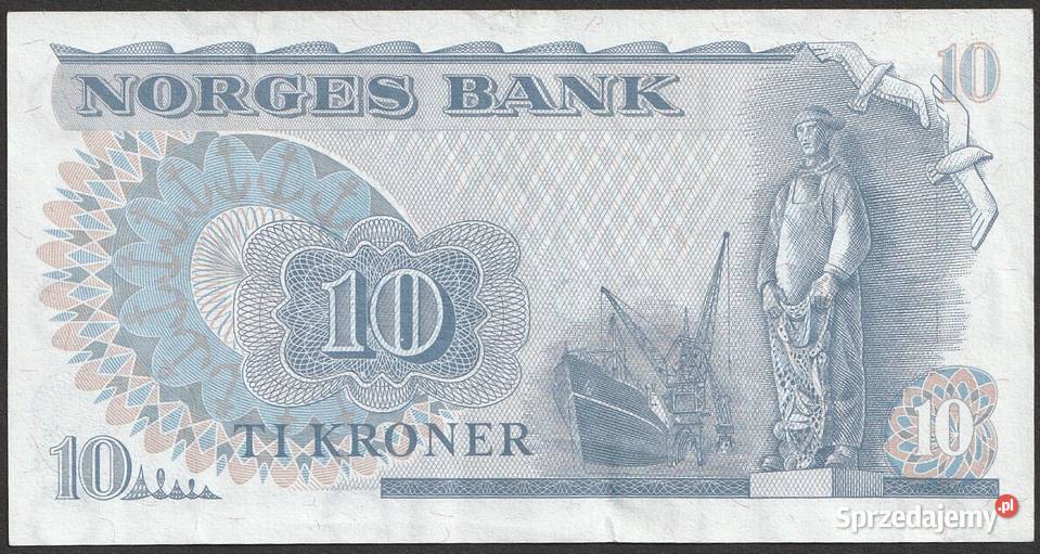 NORWEGIA 10 KORON 1982 Łódź
