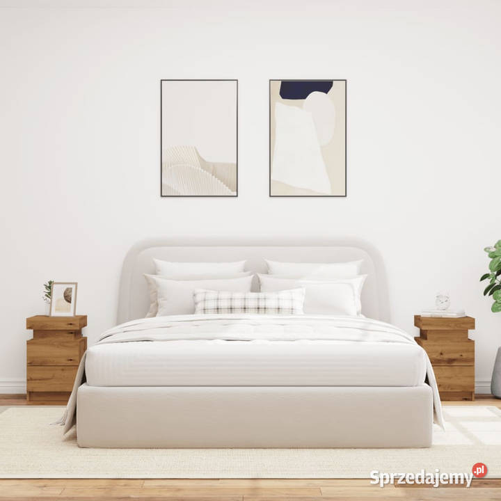 Szafki nocne z LED 2 dąb artisian 35x39x55 mazowieckie Warszawa sprzedam